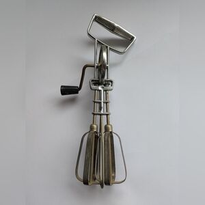Vintage Mary Ann hand mixer, side held Mid Century Modern